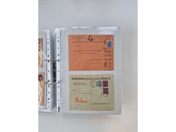 1920/23, umfangreiche Sammlung mit über 4600 Briefen, Karten und Ganzsachen. Dabei interessante Frankaturen, Blockeinheiten, 