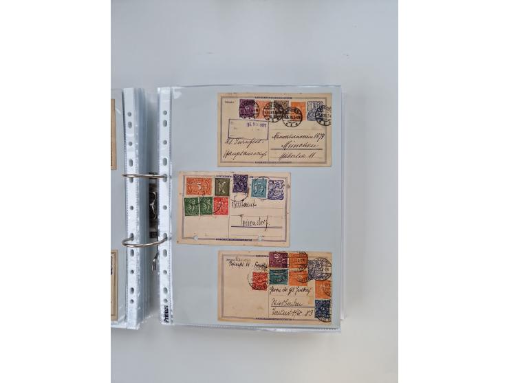1920/23, umfangreiche Sammlung mit über 4600 Briefen, Karten und Ganzsachen. Dabei interessante Frankaturen, Blockeinheiten, 