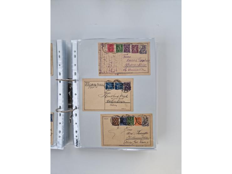 1920/23, umfangreiche Sammlung mit über 4600 Briefen, Karten und Ganzsachen. Dabei interessante Frankaturen, Blockeinheiten, 