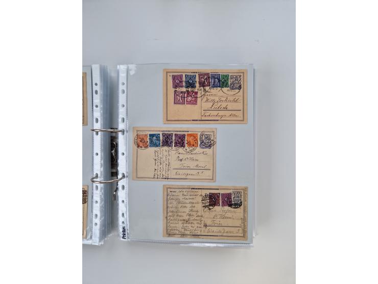 1920/23, umfangreiche Sammlung mit über 4600 Briefen, Karten und Ganzsachen. Dabei interessante Frankaturen, Blockeinheiten, 