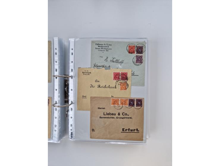 1920/23, umfangreiche Sammlung mit über 4600 Briefen, Karten und Ganzsachen. Dabei interessante Frankaturen, Blockeinheiten, 