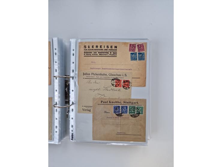 1920/23, umfangreiche Sammlung mit über 4600 Briefen, Karten und Ganzsachen. Dabei interessante Frankaturen, Blockeinheiten, 