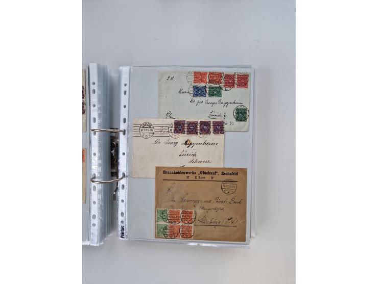 1920/23, umfangreiche Sammlung mit über 4600 Briefen, Karten und Ganzsachen. Dabei interessante Frankaturen, Blockeinheiten, 