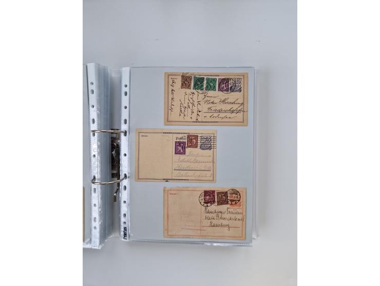 1920/23, umfangreiche Sammlung mit über 4600 Briefen, Karten und Ganzsachen. Dabei interessante Frankaturen, Blockeinheiten, 