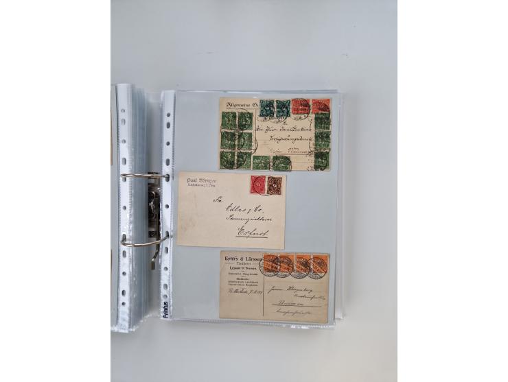 1920/23, umfangreiche Sammlung mit über 4600 Briefen, Karten und Ganzsachen. Dabei interessante Frankaturen, Blockeinheiten, 