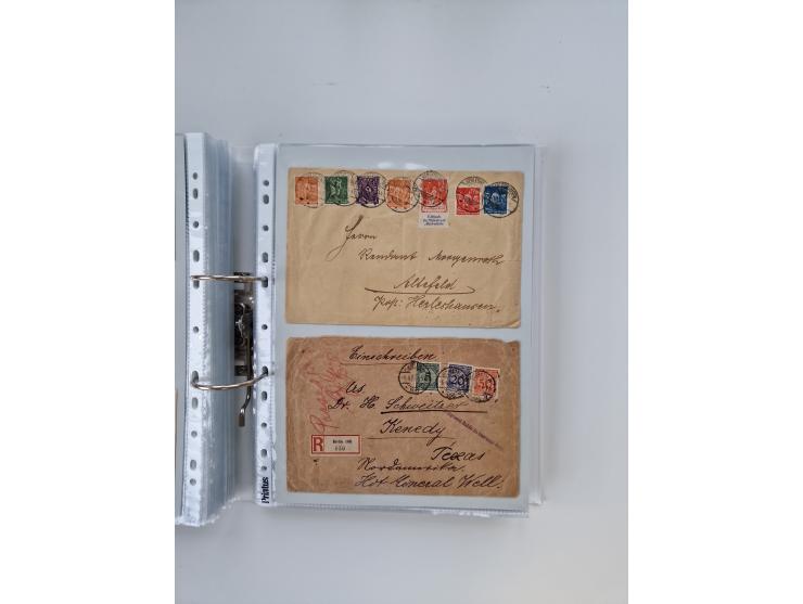 1920/23, umfangreiche Sammlung mit über 4600 Briefen, Karten und Ganzsachen. Dabei interessante Frankaturen, Blockeinheiten, 