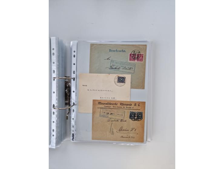 1920/23, umfangreiche Sammlung mit über 4600 Briefen, Karten und Ganzsachen. Dabei interessante Frankaturen, Blockeinheiten, 