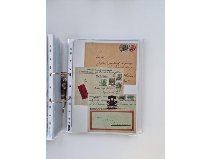 1920/23, umfangreiche Sammlung mit über 4600 Briefen, Karten und Ganzsachen. Dabei interessante Frankaturen, Blockeinheiten, 