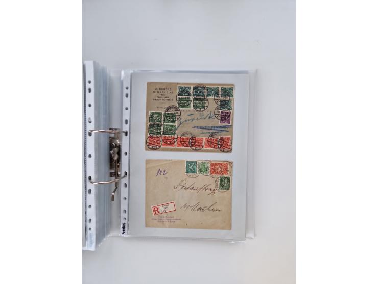 1920/23, umfangreiche Sammlung mit über 4600 Briefen, Karten und Ganzsachen. Dabei interessante Frankaturen, Blockeinheiten, 