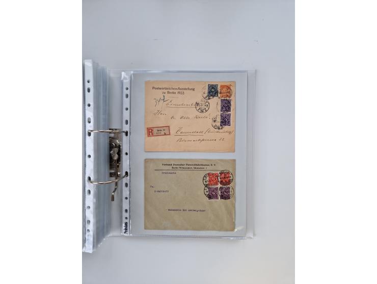1920/23, umfangreiche Sammlung mit über 4600 Briefen, Karten und Ganzsachen. Dabei interessante Frankaturen, Blockeinheiten, 
