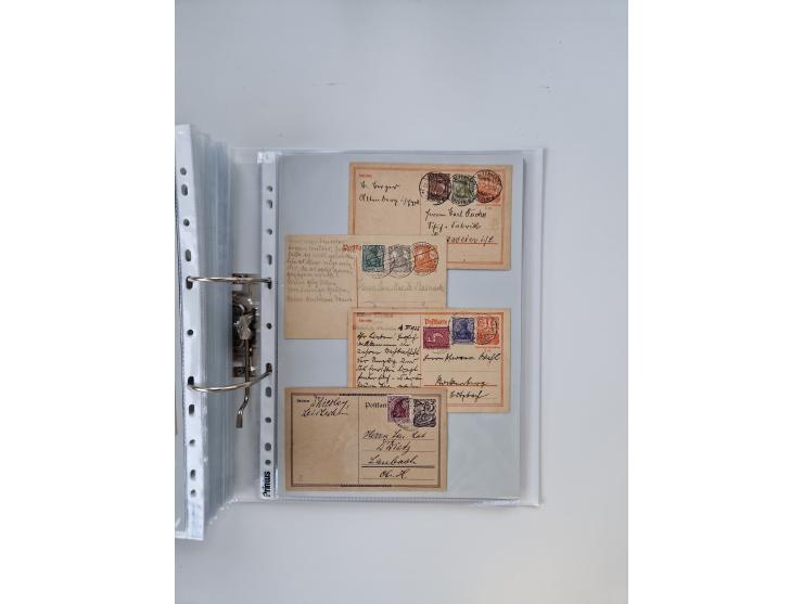1920/23, umfangreiche Sammlung mit über 4600 Briefen, Karten und Ganzsachen. Dabei interessante Frankaturen, Blockeinheiten, 