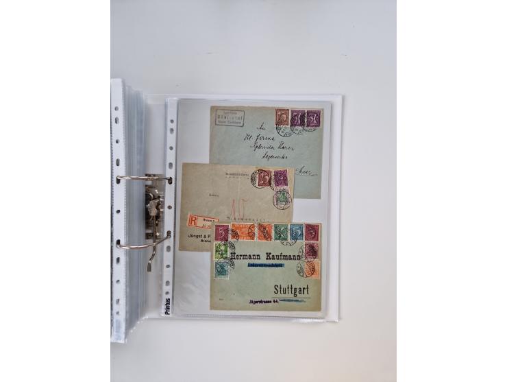 1920/23, umfangreiche Sammlung mit über 4600 Briefen, Karten und Ganzsachen. Dabei interessante Frankaturen, Blockeinheiten, 