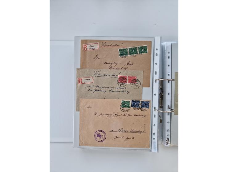 1920/23, umfangreiche Sammlung mit über 4600 Briefen, Karten und Ganzsachen. Dabei interessante Frankaturen, Blockeinheiten, 