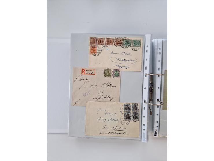 1920/23, umfangreiche Sammlung mit über 4600 Briefen, Karten und Ganzsachen. Dabei interessante Frankaturen, Blockeinheiten, 