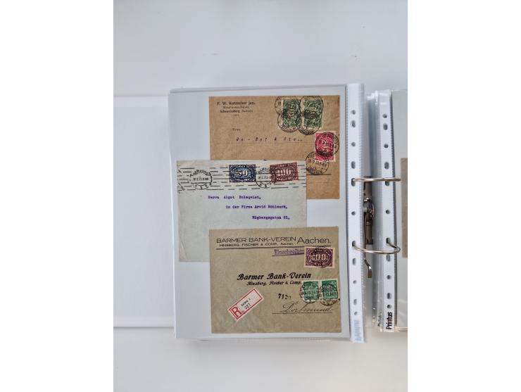 1920/23, umfangreiche Sammlung mit über 4600 Briefen, Karten und Ganzsachen. Dabei interessante Frankaturen, Blockeinheiten, 