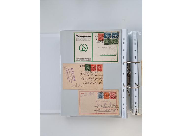 1920/23, umfangreiche Sammlung mit über 4600 Briefen, Karten und Ganzsachen. Dabei interessante Frankaturen, Blockeinheiten, 