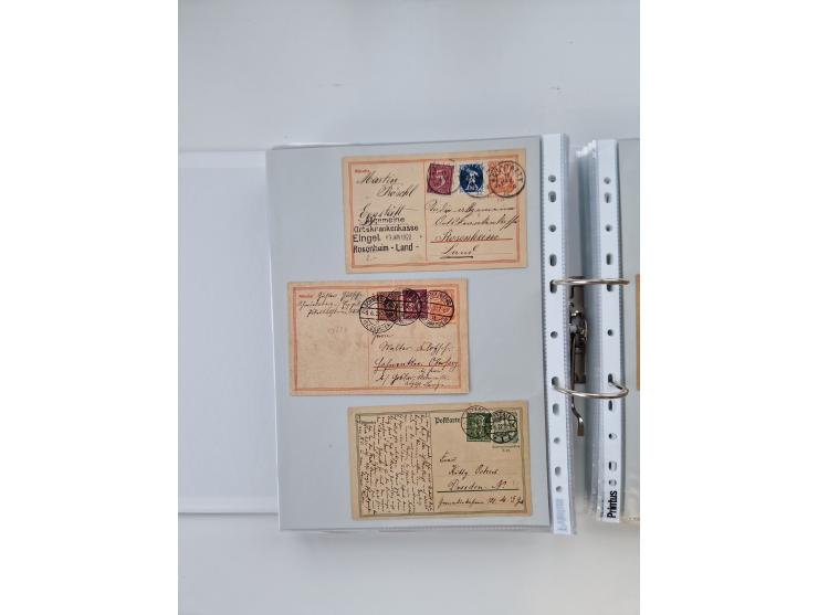 1920/23, umfangreiche Sammlung mit über 4600 Briefen, Karten und Ganzsachen. Dabei interessante Frankaturen, Blockeinheiten, 