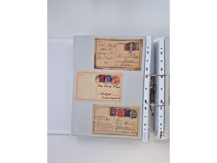 1920/23, umfangreiche Sammlung mit über 4600 Briefen, Karten und Ganzsachen. Dabei interessante Frankaturen, Blockeinheiten, 