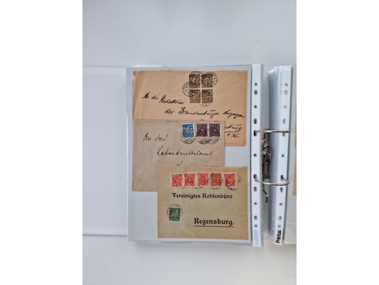 1920/23, umfangreiche Sammlung mit über 4600 Briefen, Karten und Ganzsachen. Dabei interessante Frankaturen, Blockeinheiten, 