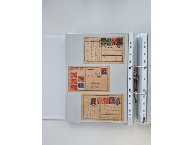 1920/23, umfangreiche Sammlung mit über 4600 Briefen, Karten und Ganzsachen. Dabei interessante Frankaturen, Blockeinheiten, 