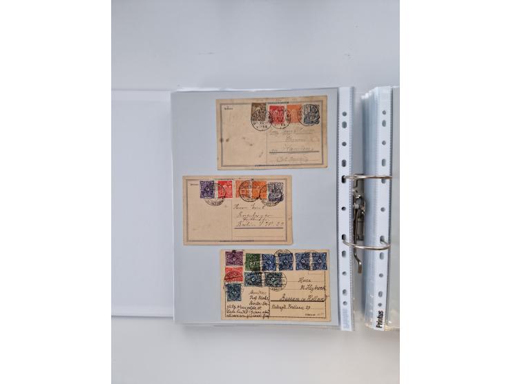 1920/23, umfangreiche Sammlung mit über 4600 Briefen, Karten und Ganzsachen. Dabei interessante Frankaturen, Blockeinheiten, 
