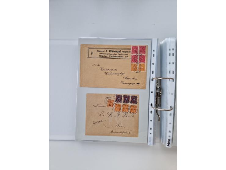 1920/23, umfangreiche Sammlung mit über 4600 Briefen, Karten und Ganzsachen. Dabei interessante Frankaturen, Blockeinheiten, 