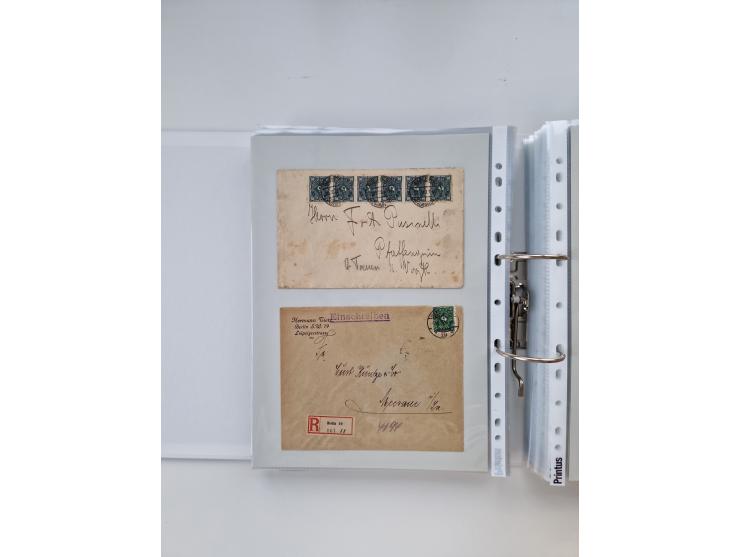 1920/23, umfangreiche Sammlung mit über 4600 Briefen, Karten und Ganzsachen. Dabei interessante Frankaturen, Blockeinheiten, 