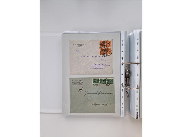 1920/23, umfangreiche Sammlung mit über 4600 Briefen, Karten und Ganzsachen. Dabei interessante Frankaturen, Blockeinheiten, 