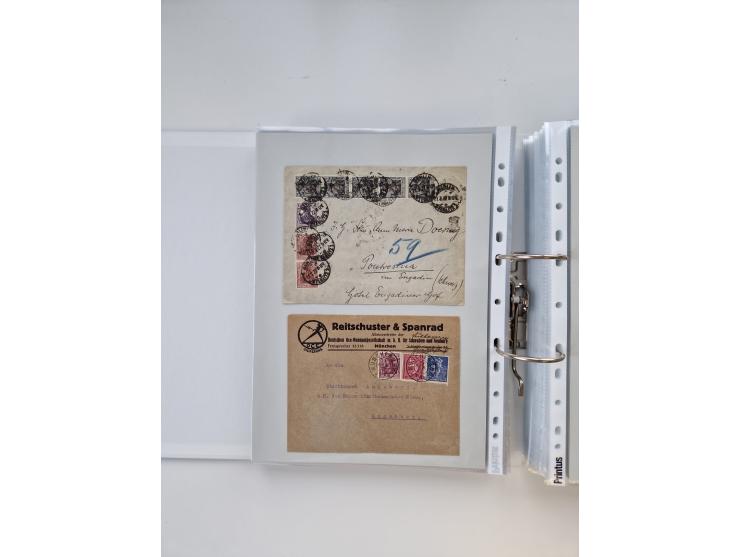 1920/23, umfangreiche Sammlung mit über 4600 Briefen, Karten und Ganzsachen. Dabei interessante Frankaturen, Blockeinheiten, 