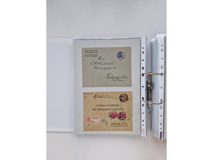 1920/23, umfangreiche Sammlung mit über 4600 Briefen, Karten und Ganzsachen. Dabei interessante Frankaturen, Blockeinheiten, 