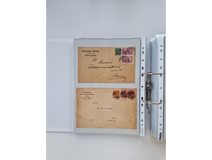 1920/23, umfangreiche Sammlung mit über 4600 Briefen, Karten und Ganzsachen. Dabei interessante Frankaturen, Blockeinheiten, 