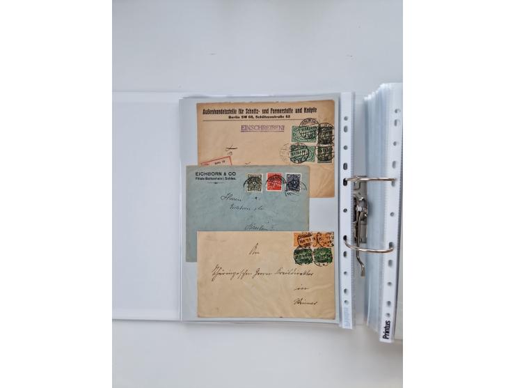1920/23, umfangreiche Sammlung mit über 4600 Briefen, Karten und Ganzsachen. Dabei interessante Frankaturen, Blockeinheiten, 