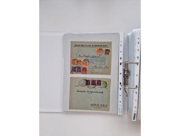 1920/23, umfangreiche Sammlung mit über 4600 Briefen, Karten und Ganzsachen. Dabei interessante Frankaturen, Blockeinheiten, 