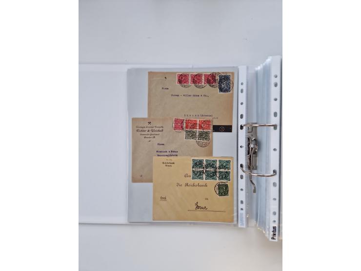 1920/23, umfangreiche Sammlung mit über 4600 Briefen, Karten und Ganzsachen. Dabei interessante Frankaturen, Blockeinheiten, 
