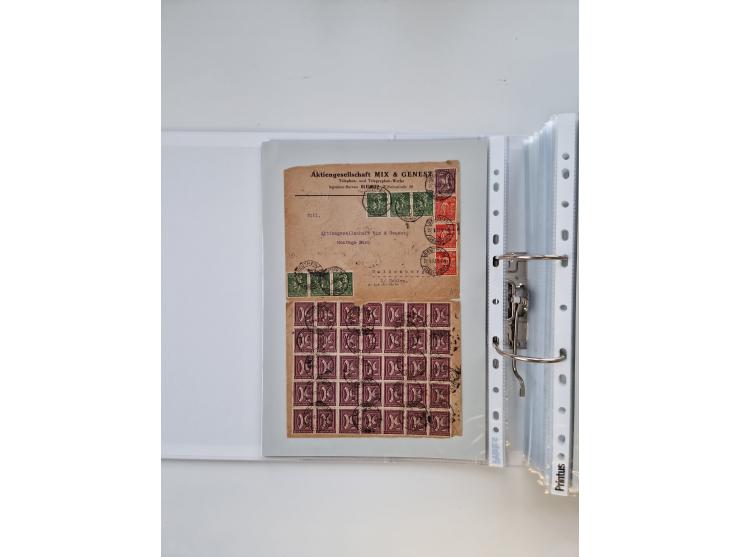 1920/23, umfangreiche Sammlung mit über 4600 Briefen, Karten und Ganzsachen. Dabei interessante Frankaturen, Blockeinheiten, 