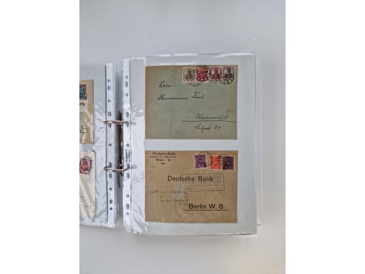 1920/23, umfangreiche Sammlung mit über 4600 Briefen, Karten und Ganzsachen. Dabei interessante Frankaturen, Blockeinheiten, 