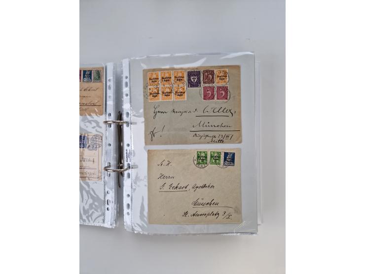 1920/23, umfangreiche Sammlung mit über 4600 Briefen, Karten und Ganzsachen. Dabei interessante Frankaturen, Blockeinheiten, 