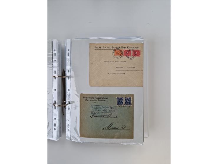 1920/23, umfangreiche Sammlung mit über 4600 Briefen, Karten und Ganzsachen. Dabei interessante Frankaturen, Blockeinheiten, 