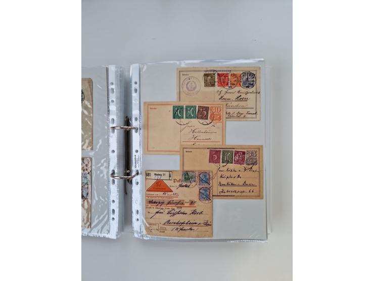 1920/23, umfangreiche Sammlung mit über 4600 Briefen, Karten und Ganzsachen. Dabei interessante Frankaturen, Blockeinheiten, 