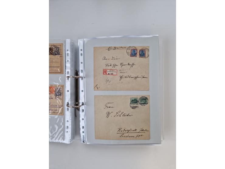 1920/23, umfangreiche Sammlung mit über 4600 Briefen, Karten und Ganzsachen. Dabei interessante Frankaturen, Blockeinheiten, 