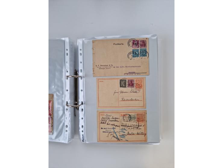 1920/23, umfangreiche Sammlung mit über 4600 Briefen, Karten und Ganzsachen. Dabei interessante Frankaturen, Blockeinheiten, 
