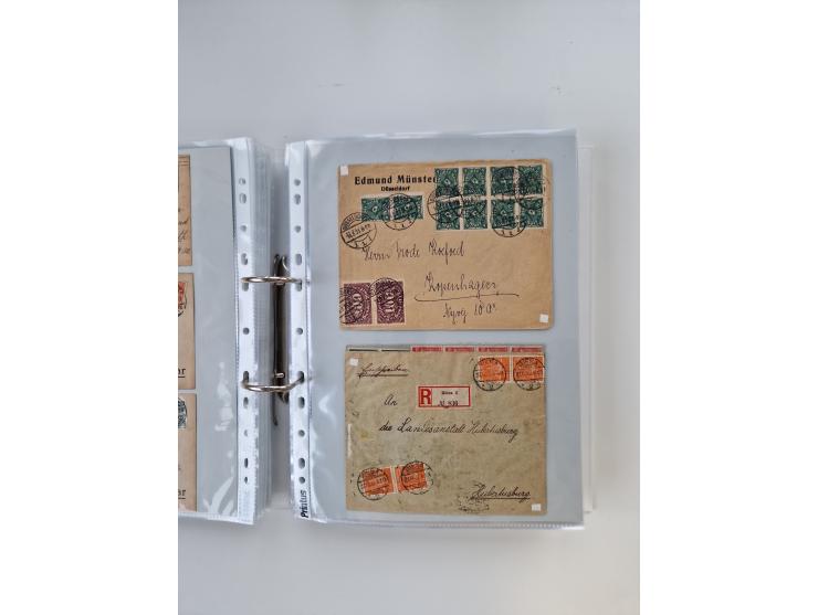 1920/23, umfangreiche Sammlung mit über 4600 Briefen, Karten und Ganzsachen. Dabei interessante Frankaturen, Blockeinheiten, 