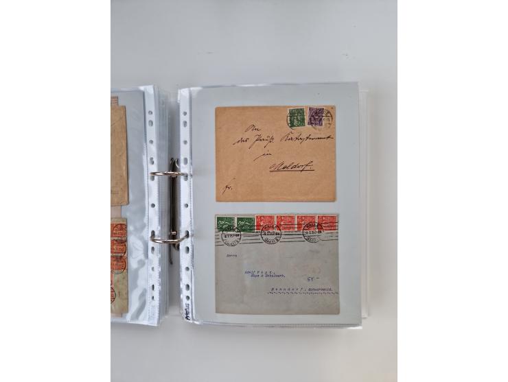 1920/23, umfangreiche Sammlung mit über 4600 Briefen, Karten und Ganzsachen. Dabei interessante Frankaturen, Blockeinheiten, 