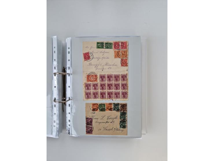 1920/23, umfangreiche Sammlung mit über 4600 Briefen, Karten und Ganzsachen. Dabei interessante Frankaturen, Blockeinheiten, 