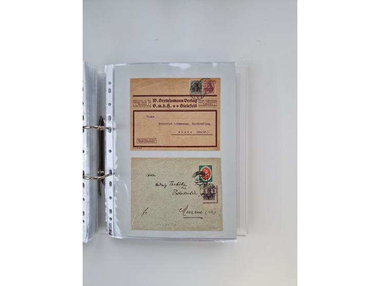 1920/23, umfangreiche Sammlung mit über 4600 Briefen, Karten und Ganzsachen. Dabei interessante Frankaturen, Blockeinheiten, 