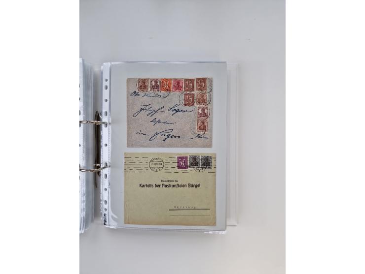 1920/23, umfangreiche Sammlung mit über 4600 Briefen, Karten und Ganzsachen. Dabei interessante Frankaturen, Blockeinheiten, 
