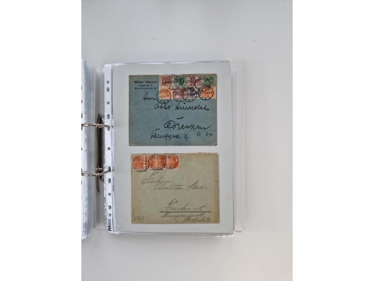 1920/23, umfangreiche Sammlung mit über 4600 Briefen, Karten und Ganzsachen. Dabei interessante Frankaturen, Blockeinheiten, 