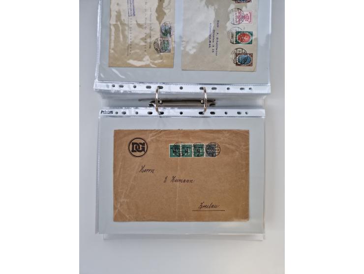1920/23, umfangreiche Sammlung mit über 4600 Briefen, Karten und Ganzsachen. Dabei interessante Frankaturen, Blockeinheiten, 