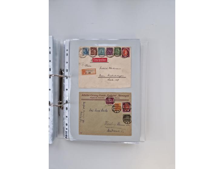 1920/23, umfangreiche Sammlung mit über 4600 Briefen, Karten und Ganzsachen. Dabei interessante Frankaturen, Blockeinheiten, 
