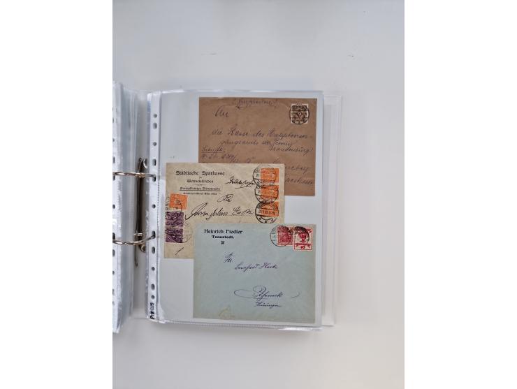 1920/23, umfangreiche Sammlung mit über 4600 Briefen, Karten und Ganzsachen. Dabei interessante Frankaturen, Blockeinheiten, 